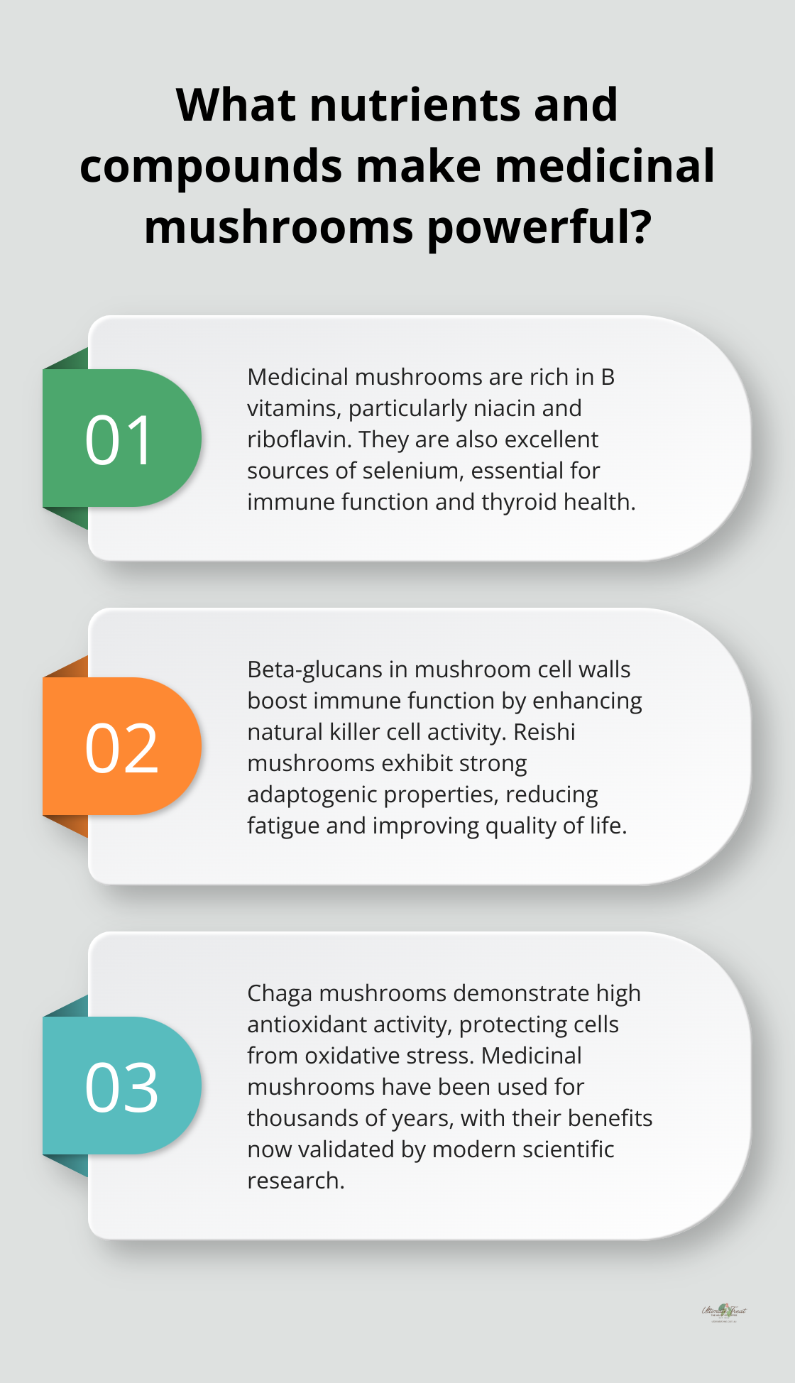 Infographic: What nutrients and compounds make medicinal mushrooms powerful? - mushroom optimizer benefits